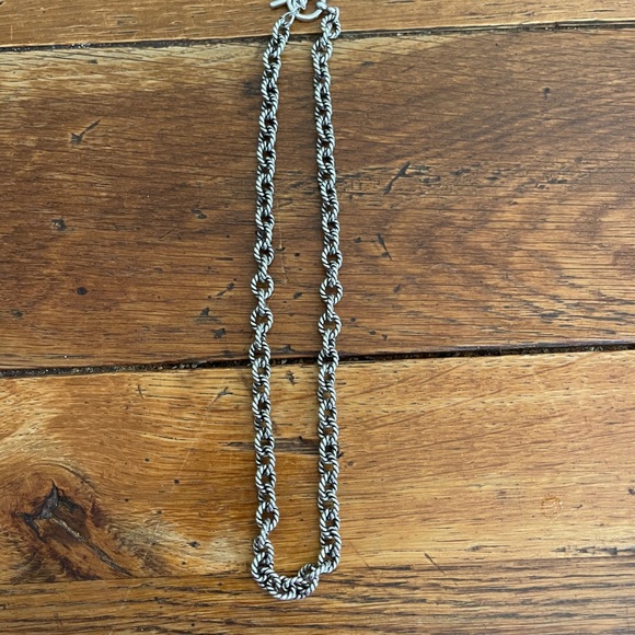 Silver Rope Chain Necklace